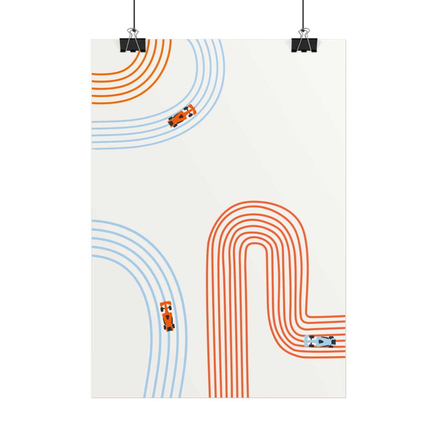 McLaren F1 Abstract Art Poster | Minimalist F1 Art - EU Sizing (Physical Print)