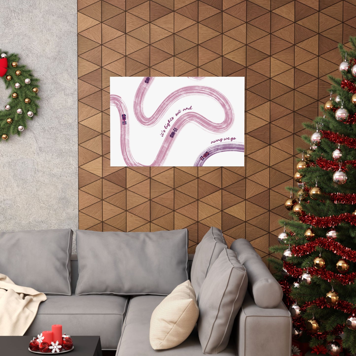 Mauve and Purple F1 Matte Horizontal Poster | US SIZING