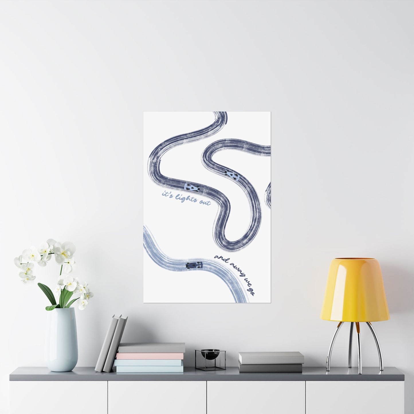 Blue F1 Matte Vertical Poster | F1 Giclée Art Print (US SIZING)