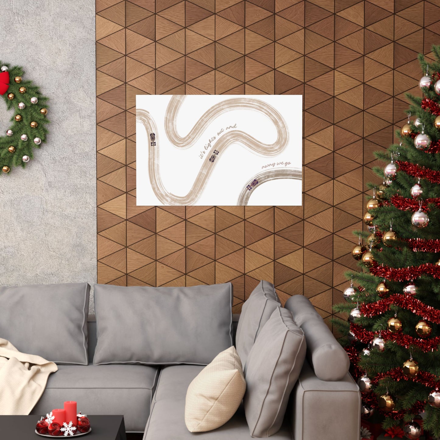 Neutral Beige F1 Matte Horizontal Poster | US SIZING
