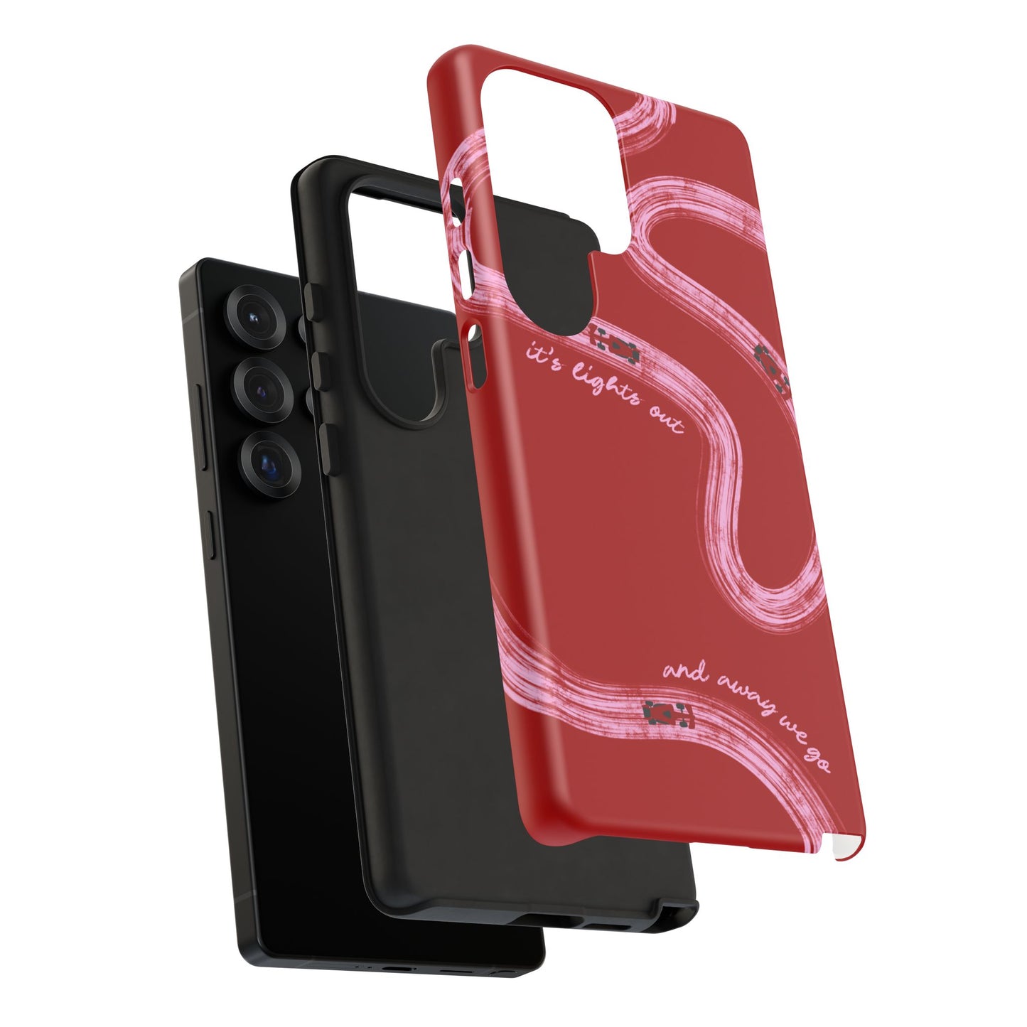 Red and Pink Lights Out F1 Phone Case Design, Trendy F1 Gift, Formula 1 Gift, Cute F1 Phone Case, Unique Formula One Phone Case