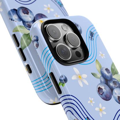 Blue F1 Williams and Blueberries Phone Case, Trendy F1 Gift, Formula 1 Gift, Cute Fruit F1 Phone Case, Unique Phone Case