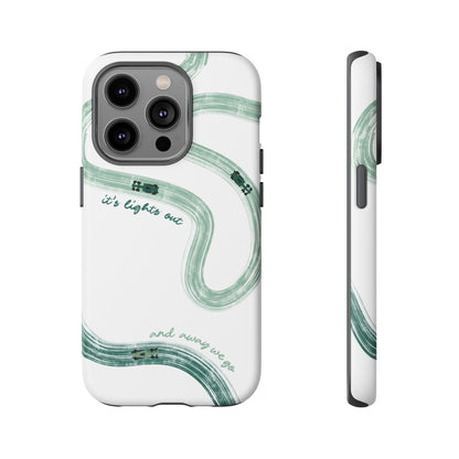 F1 Phone Case Green Painted "its lights out and away we go", Trendy F1 Gift, Formula 1 Gift, Cute F1 Phone Case, Gift for F1 Fans