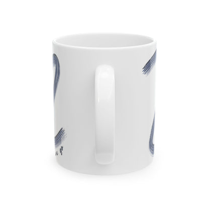 Blue F1 Painted It's Lights Out and Away We Go Mug, Unique Gift for Coffee Lovers, Whimsical Formula 1 Gift