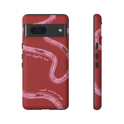 Red and Pink Lights Out F1 Phone Case Design, Trendy F1 Gift, Formula 1 Gift, Cute F1 Phone Case, Unique Formula One Phone Case