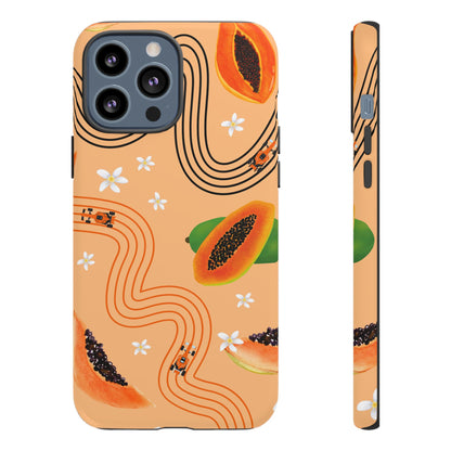 Orange F1 McLaren and Papaya Phone Case, Trendy F1 Gift, Formula 1 Gift, Cute Fruit F1 Phone Case, Unique Phone Case