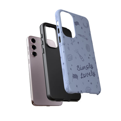 Blue Doodle "Simply Lovely" F1 Phone Case Design