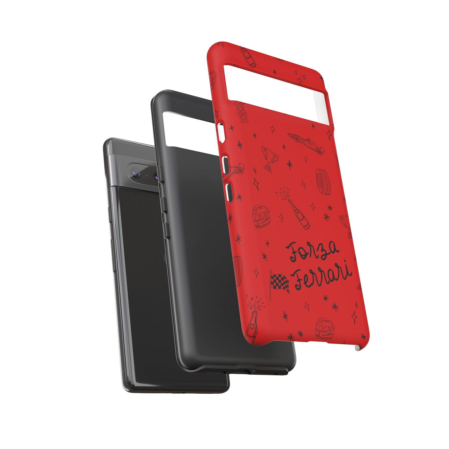 F1 Ferrari Racing Doodle "Forza Ferrari" F1 Phone Case Design