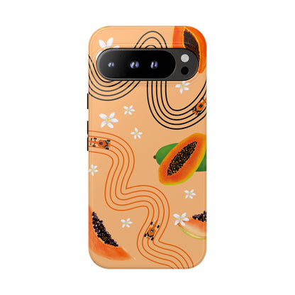 Orange F1 McLaren and Papaya Phone Case, Trendy F1 Gift, Formula 1 Gift, Cute Fruit F1 Phone Case, Unique Phone Case
