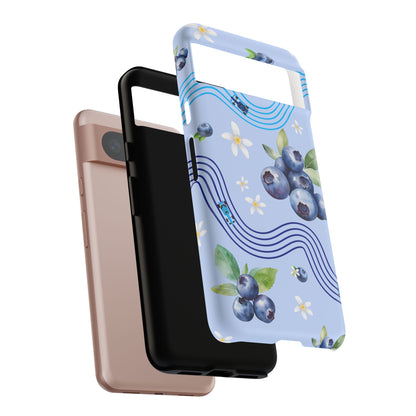 Blue F1 Williams and Blueberries Phone Case, Trendy F1 Gift, Formula 1 Gift, Cute Fruit F1 Phone Case, Unique Phone Case