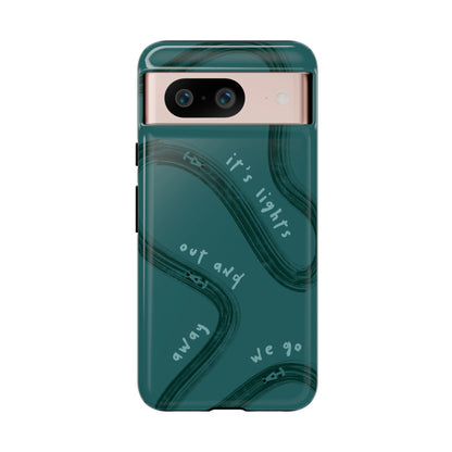 Teal Lights Out F1 Phone Case Design, Trendy F1 Gift, Formula 1 Gift, Cute F1 Phone Case, Unique Formula One Phone Case