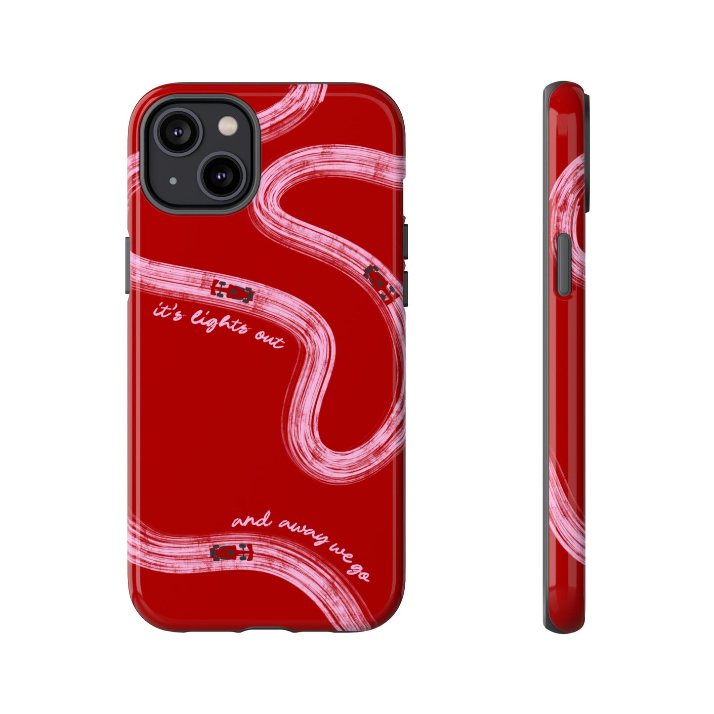 Red and Pink Lights Out F1 Phone Case Design, Trendy F1 Gift, Formula 1 Gift, Cute F1 Phone Case, Unique Formula One Phone Case
