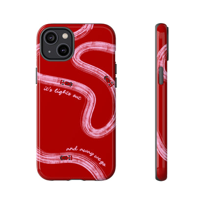 Red and Pink Lights Out F1 Phone Case Design, Trendy F1 Gift, Formula 1 Gift, Cute F1 Phone Case, Unique Formula One Phone Case