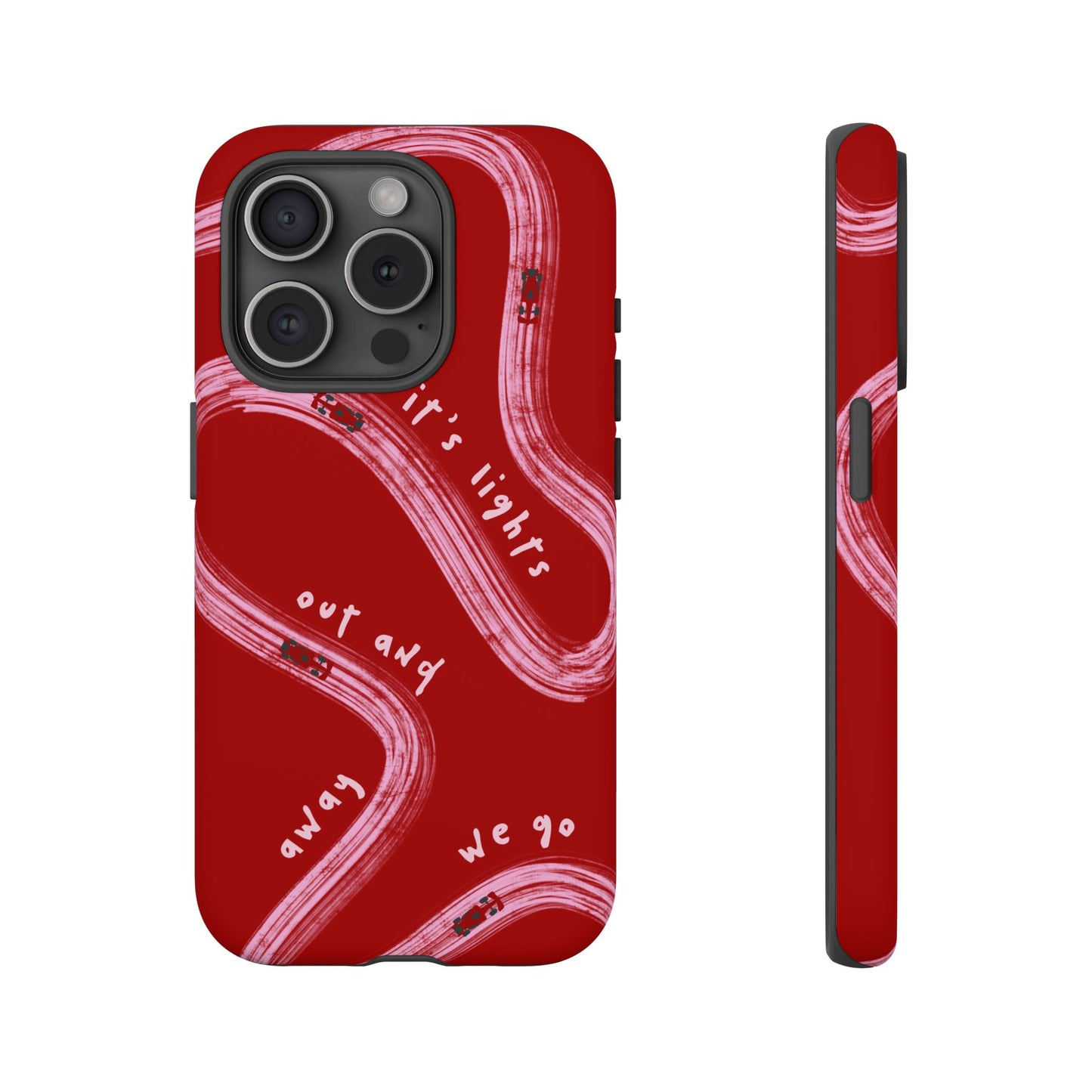 Red and Pink Lights Out F1 Phone Case Design, Trendy F1 Gift, Formula 1 Gift, Cute F1 Phone Case, Unique Formula One Phone Case