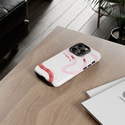 F1 Phone Case Pink and Red Painted "its lights out and away we go", Trendy F1 Gift, Formula 1 Gift, Cute F1 Phone Case, Unique Phone Case