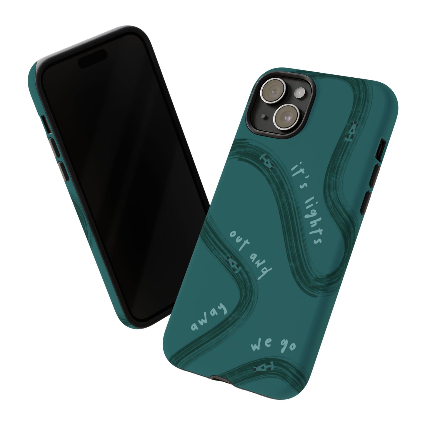 Teal Lights Out F1 Phone Case Design, Trendy F1 Gift, Formula 1 Gift, Cute F1 Phone Case, Unique Formula One Phone Case