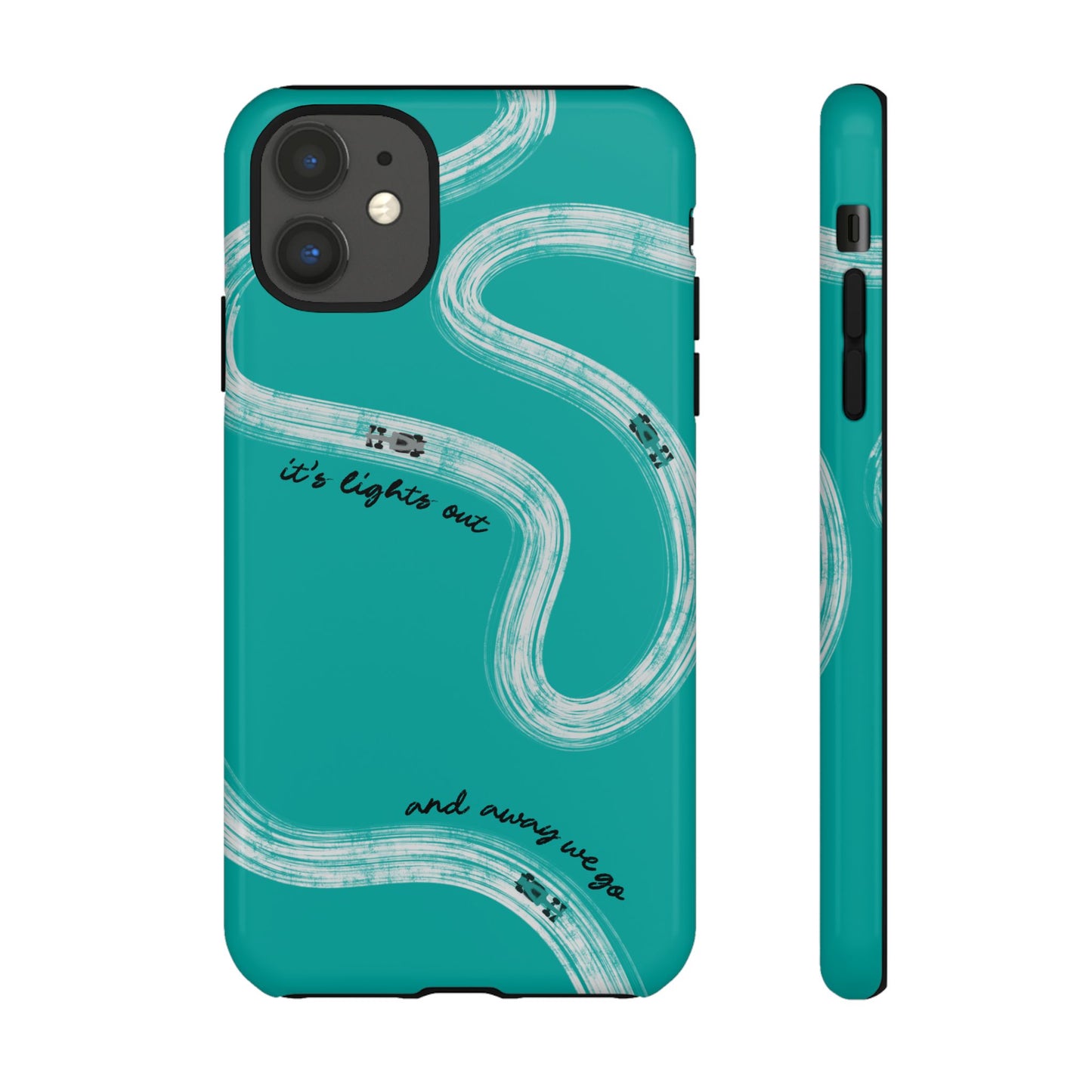 Mercedes F1 Phone Case Painted "its lights out and away we go", Trendy F1 Gift, Formula 1 Gift, Cute F1 Phone Case