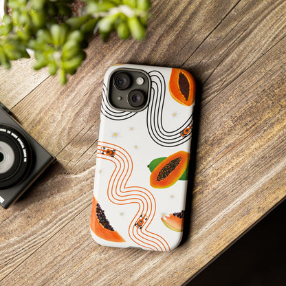 F1 McLaren and Papaya Phone Case , Trendy F1 Gift, Formula 1 Gift, Cute Fruit F1 Phone Case, Unique Phone Case