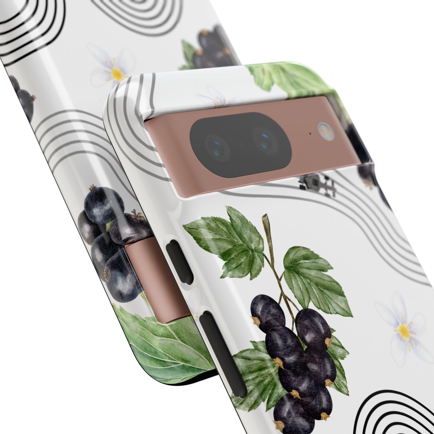 F1 Cadillac and Black Currants Phone Case, Trendy F1 Gift, Formula 1 Gift, Cute Fruit F1 Phone Case, Unique Phone Case