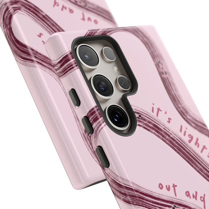 Pink Lights Out F1 Phone Case Design, Trendy F1 Gift, Formula 1 Gift, Cute F1 Phone Case, Unique Formula One Phone Case