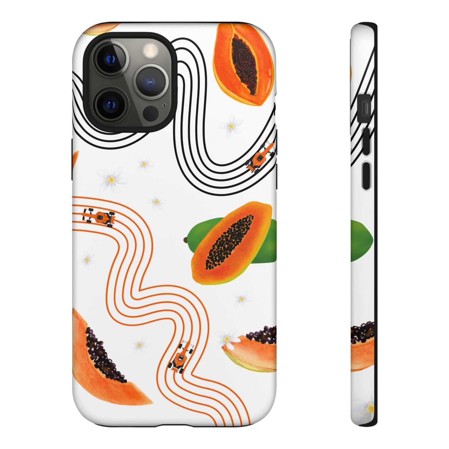 F1 McLaren and Papaya Phone Case , Trendy F1 Gift, Formula 1 Gift, Cute Fruit F1 Phone Case, Unique Phone Case