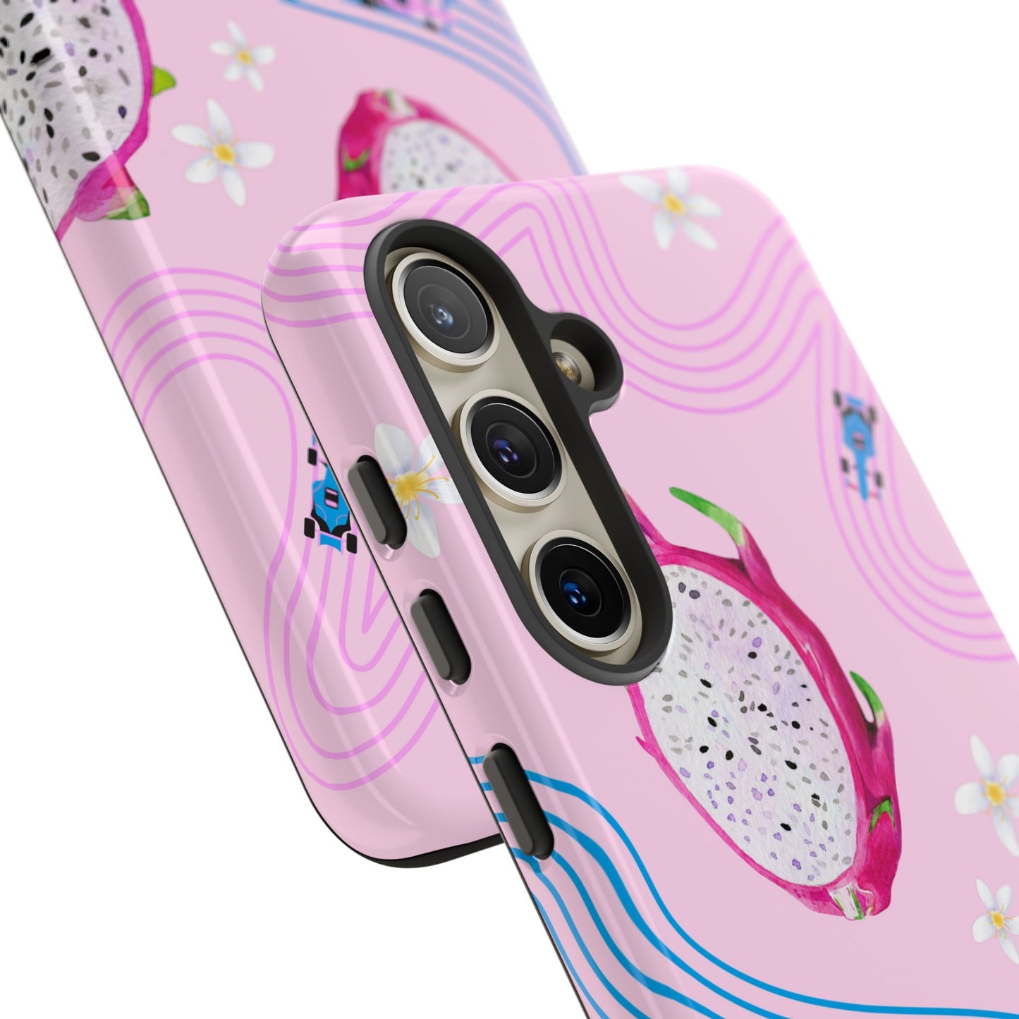 Pink F1 Alpine and Dragonfruit Phone Case, Trendy F1 Gift, Formula 1 Gift, Cute Fruit F1 Phone Case, Unique Phone Case