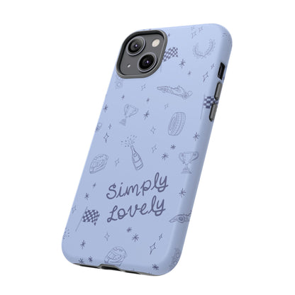 Blue Doodle "Simply Lovely" F1 Phone Case Design