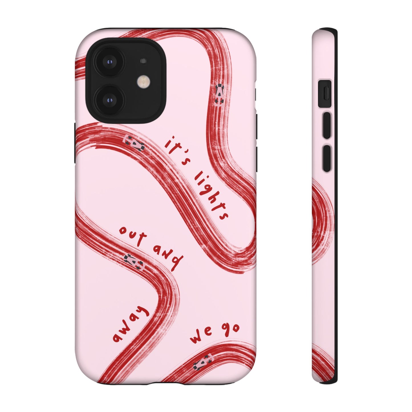 Pink and Red Lights Out F1 Phone Case Design, Trendy F1 Gift, Formula 1 Gift, Cute F1 Phone Case, Unique Formula One Phone Case