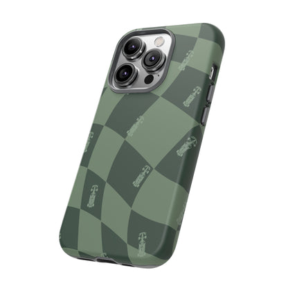 F1 Phone Case Green Checkerboard Design, Trendy F1 Gift, Formula 1 Gift, Cute F1 Phone Case, Unique Formula One Phone Case