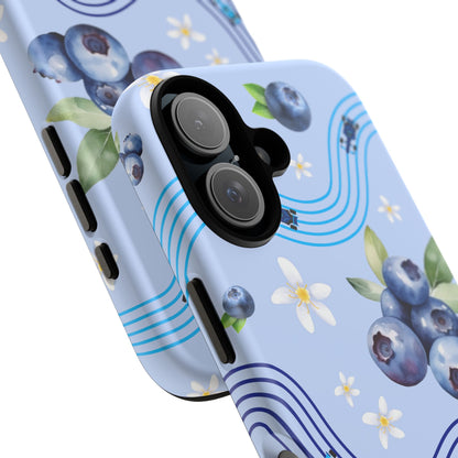 Blue F1 Williams and Blueberries Phone Case, Trendy F1 Gift, Formula 1 Gift, Cute Fruit F1 Phone Case, Unique Phone Case