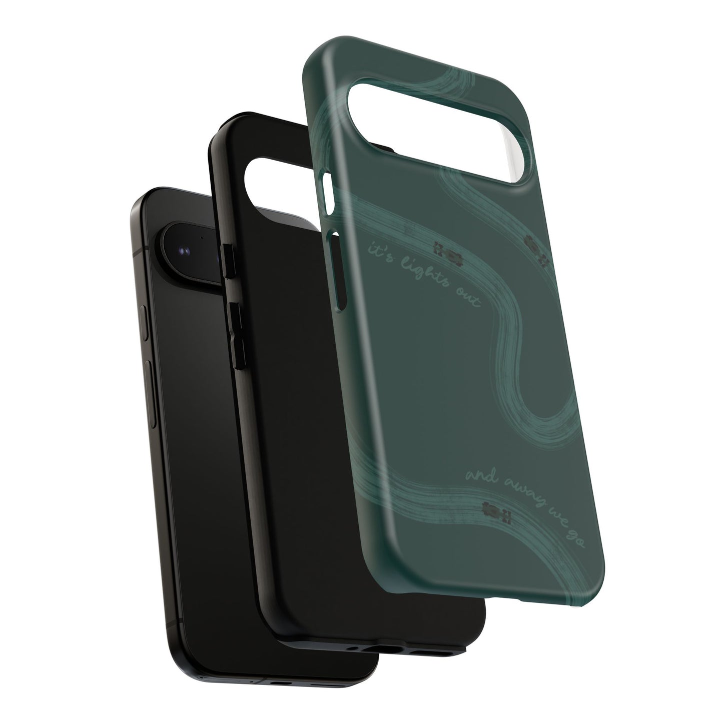 F1 Phone Case Monochrome Green Painted "its lights out and away we go", Trendy F1 Gift, Formula 1 Gift, Cute F1 Phone Case, Phone Case