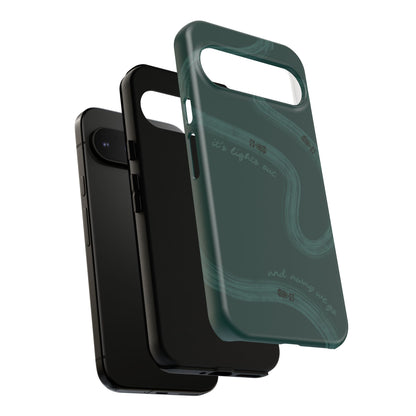 F1 Phone Case Monochrome Green Painted "its lights out and away we go", Trendy F1 Gift, Formula 1 Gift, Cute F1 Phone Case, Phone Case