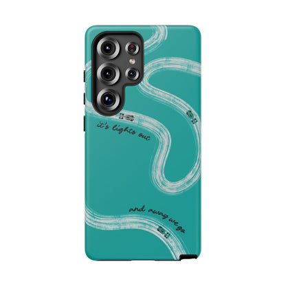 Mercedes F1 Phone Case Painted "its lights out and away we go", Trendy F1 Gift, Formula 1 Gift, Cute F1 Phone Case