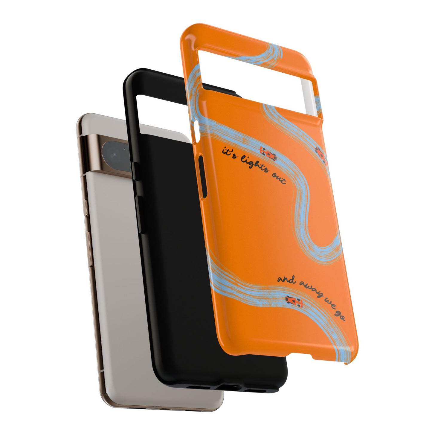 F1 Phone Case McLaren Painted "its lights out and away we go", Trendy F1 Gift, Formula 1 Gift, Cute F1 Phone Case, Phone Case