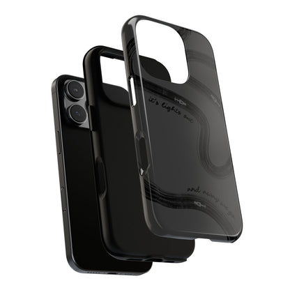 F1 Phone Case Monochrome Black Painted "its lights out and away we go", Trendy F1 Gift, Formula 1 Gift, Cute F1 Phone Case, Phone Case