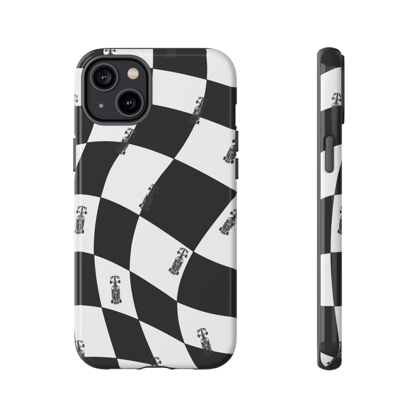 F1 Phone Case Black and White Checkered Design, Trendy F1 Gift, Formula 1 Gift, Cute F1 Phone Case, Unique Formula One Phone Case