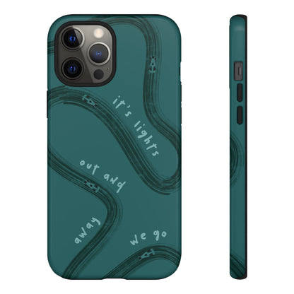 Teal Lights Out F1 Phone Case Design, Trendy F1 Gift, Formula 1 Gift, Cute F1 Phone Case, Unique Formula One Phone Case