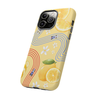Yellow F1 Racing Bulls and Lemons Phone Case, Trendy F1 Gift, Formula 1 Gift, Cute Fruit F1 Phone Case, Unique Phone Case