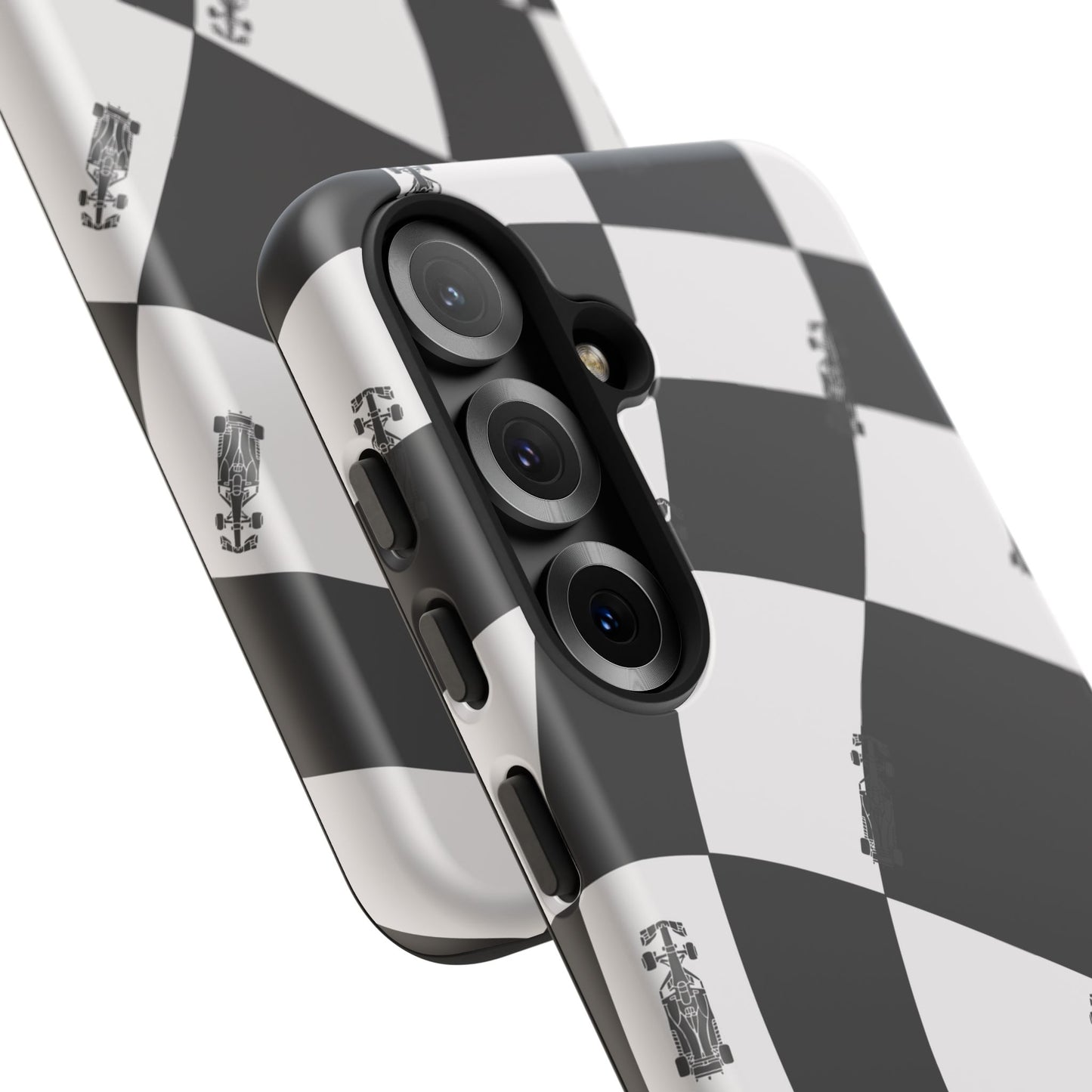 F1 Phone Case Black and White Checkered Design, Trendy F1 Gift, Formula 1 Gift, Cute F1 Phone Case, Unique Formula One Phone Case