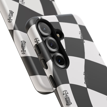 F1 Phone Case Black and White Checkered Design, Trendy F1 Gift, Formula 1 Gift, Cute F1 Phone Case, Unique Formula One Phone Case