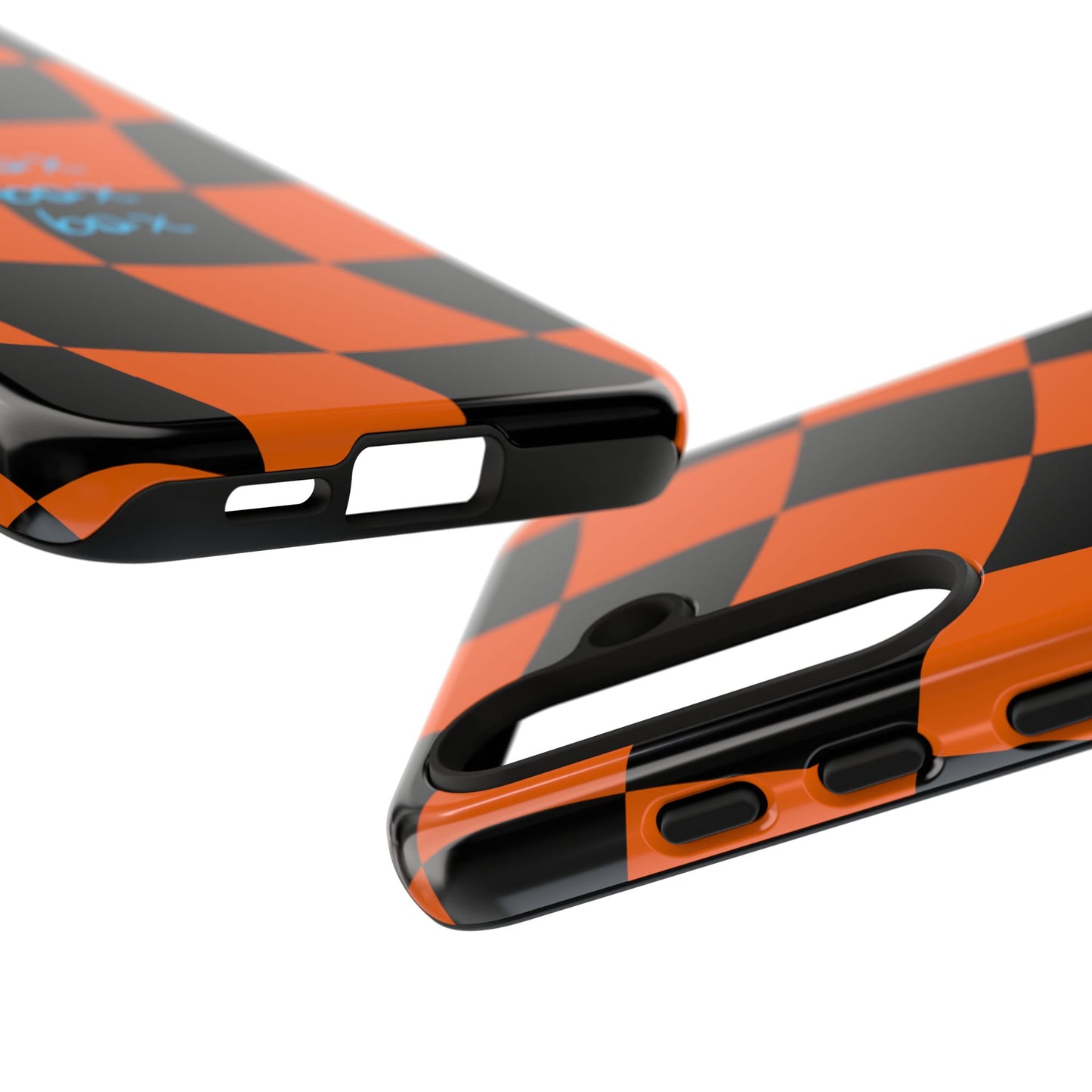 McLaren Orange and Black Checkered F1 Phone Case, Box Box Box F1 Phone Case
