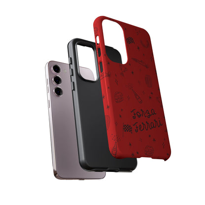 F1 Ferrari Racing Doodle "Forza Ferrari" F1 Phone Case Design