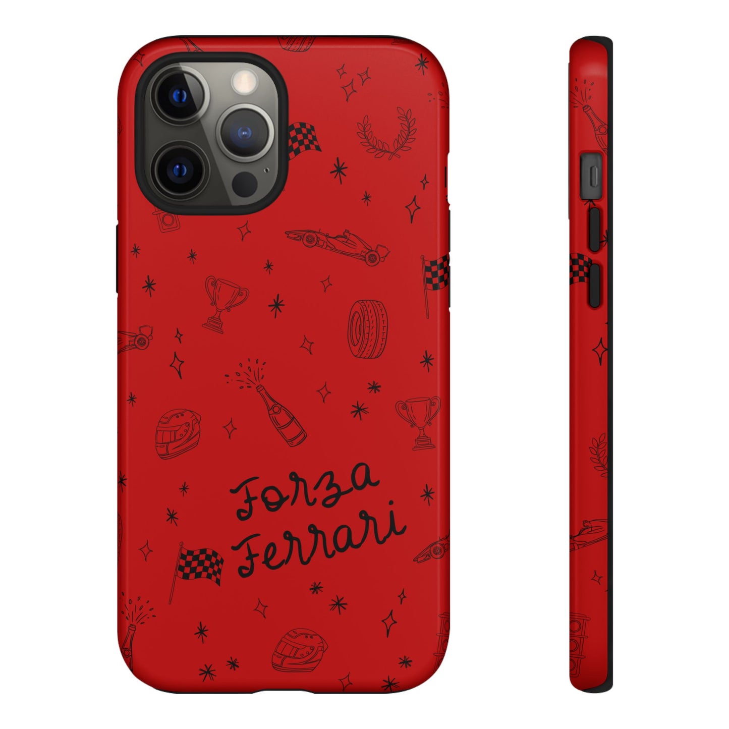 F1 Ferrari Racing Doodle "Forza Ferrari" F1 Phone Case Design