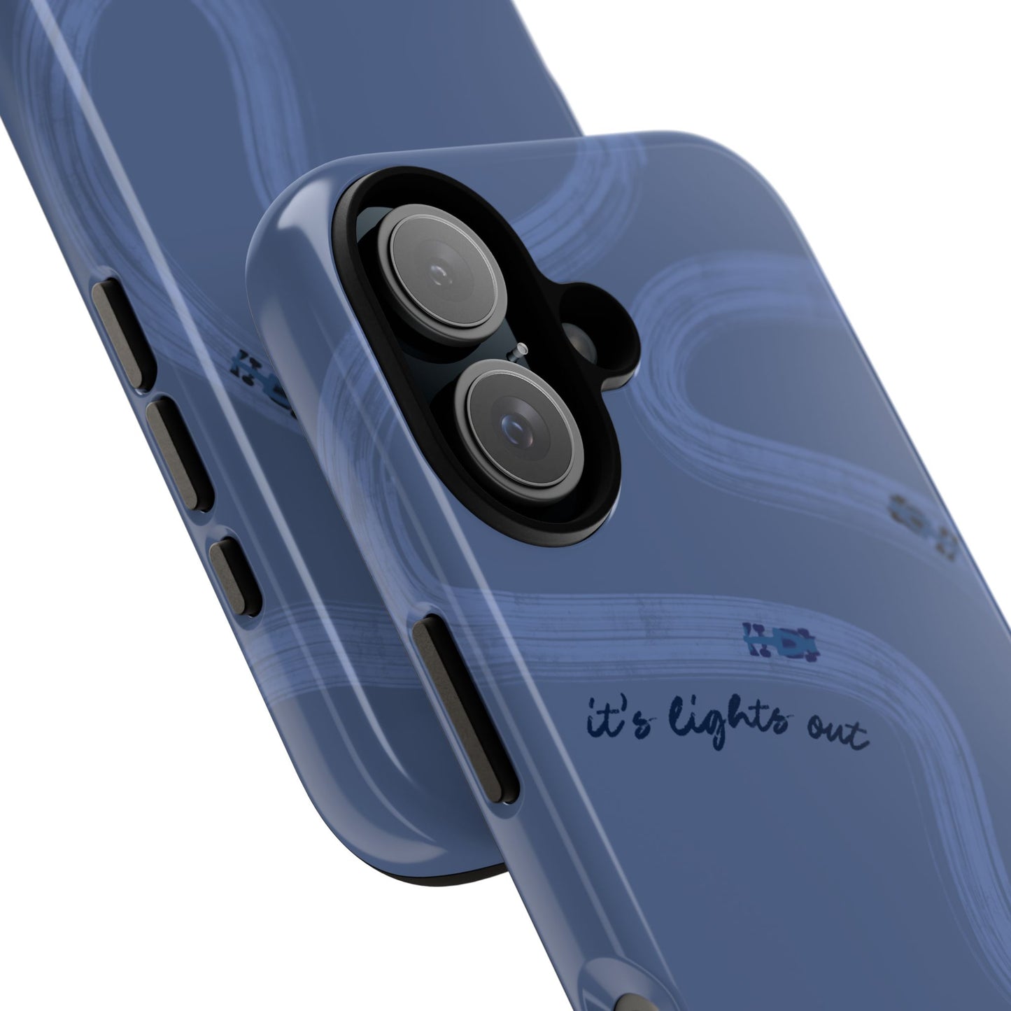 F1 Phone Case Monochrome Dark Blue Painted "its lights out and away we go", Trendy F1 Gift, Formula 1 Gift, Cute F1 Phone Case, Phone Case