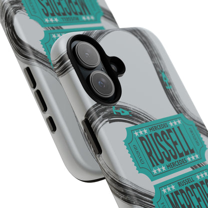 Mercedes F1 Phone Case Painted Ticket Stubs, Trendy F1 Gift, Formula 1 Gift, Cute F1 Phone Case