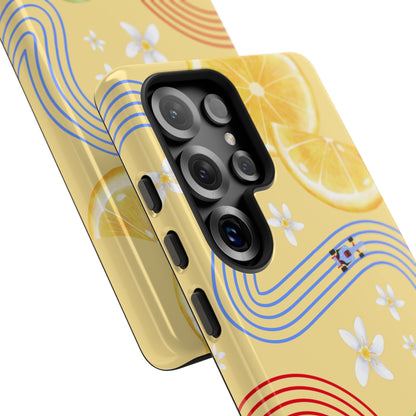 Yellow F1 Racing Bulls and Lemons Phone Case, Trendy F1 Gift, Formula 1 Gift, Cute Fruit F1 Phone Case, Unique Phone Case