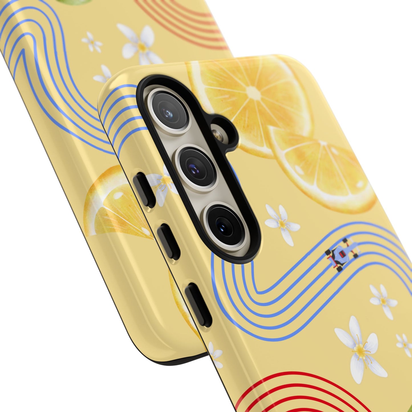 Yellow F1 Racing Bulls and Lemons Phone Case, Trendy F1 Gift, Formula 1 Gift, Cute Fruit F1 Phone Case, Unique Phone Case