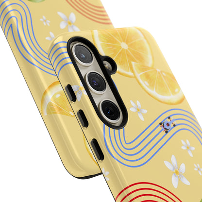 Yellow F1 Racing Bulls and Lemons Phone Case, Trendy F1 Gift, Formula 1 Gift, Cute Fruit F1 Phone Case, Unique Phone Case