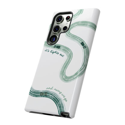 F1 Phone Case Green Painted "its lights out and away we go", Trendy F1 Gift, Formula 1 Gift, Cute F1 Phone Case, Gift for F1 Fans