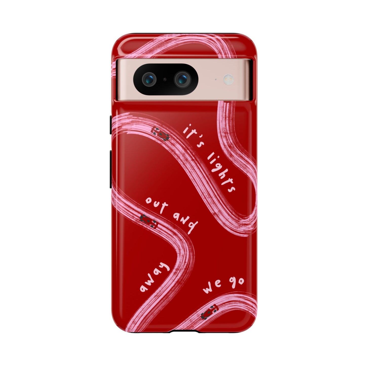 Red and Pink Lights Out F1 Phone Case Design, Trendy F1 Gift, Formula 1 Gift, Cute F1 Phone Case, Unique Formula One Phone Case